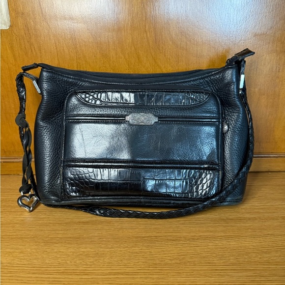 Brighton Black Leather Croc Skin Purse – Y2K Style - Good Condition - Picture 1 of 7